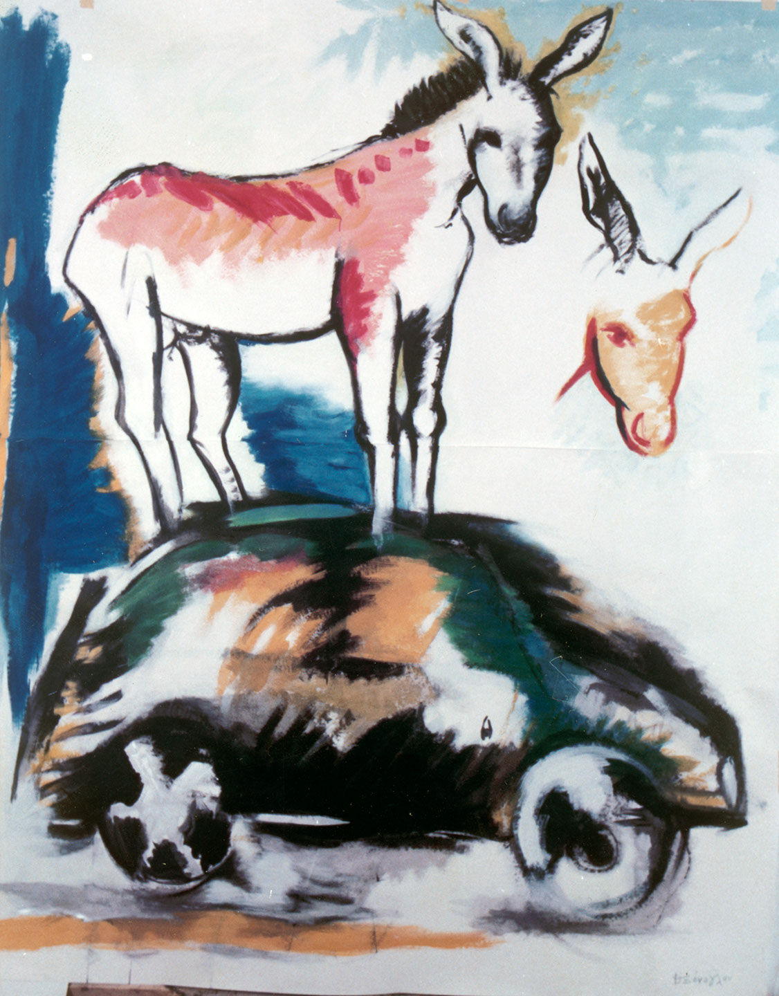 Title: SOSTIM
Materials: Acrylic on paper
Size: 268x200 cm
Year: 1986